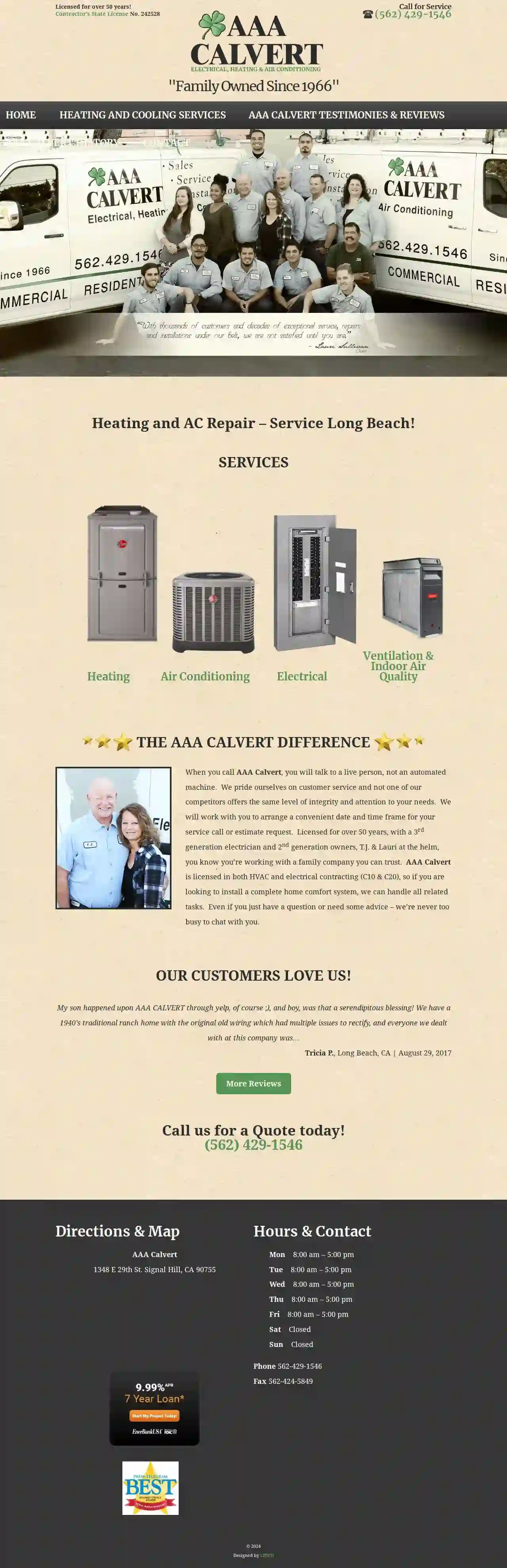 AAA CALVERT Electrical, Heating and Air Conditioning