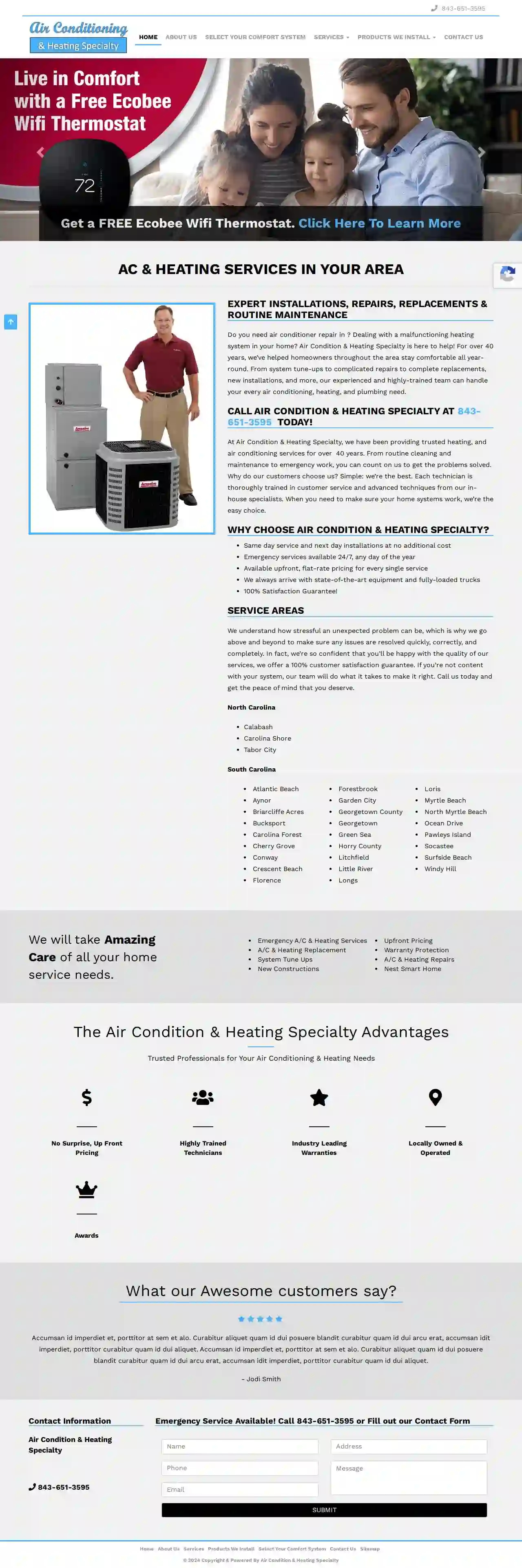 Air Conditioning & Heating Specialty