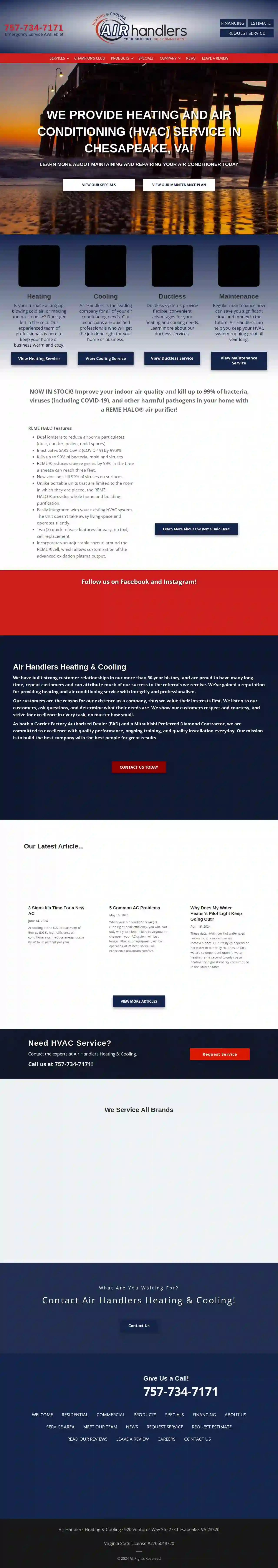 Air Handlers Heating & Cooling