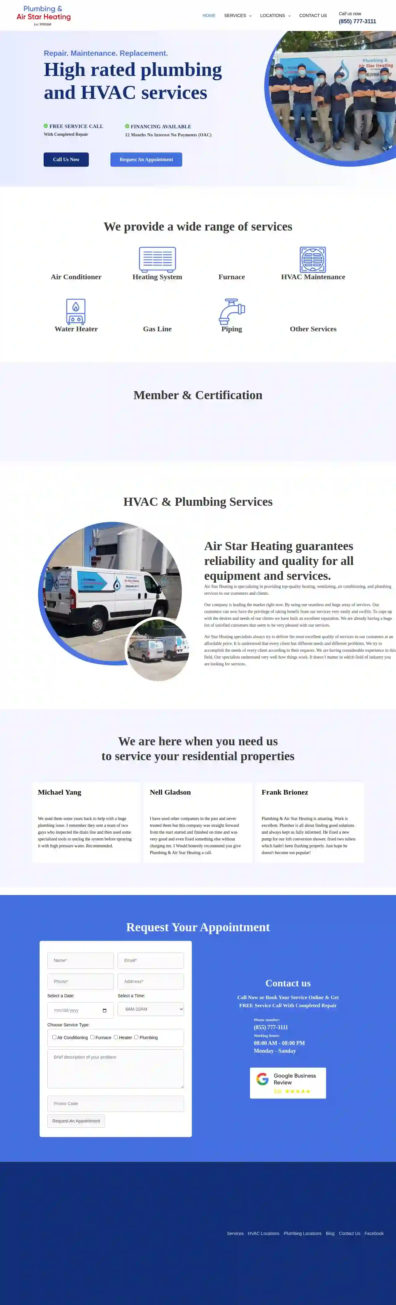 AC, Heating & Plumber Service – HVAC