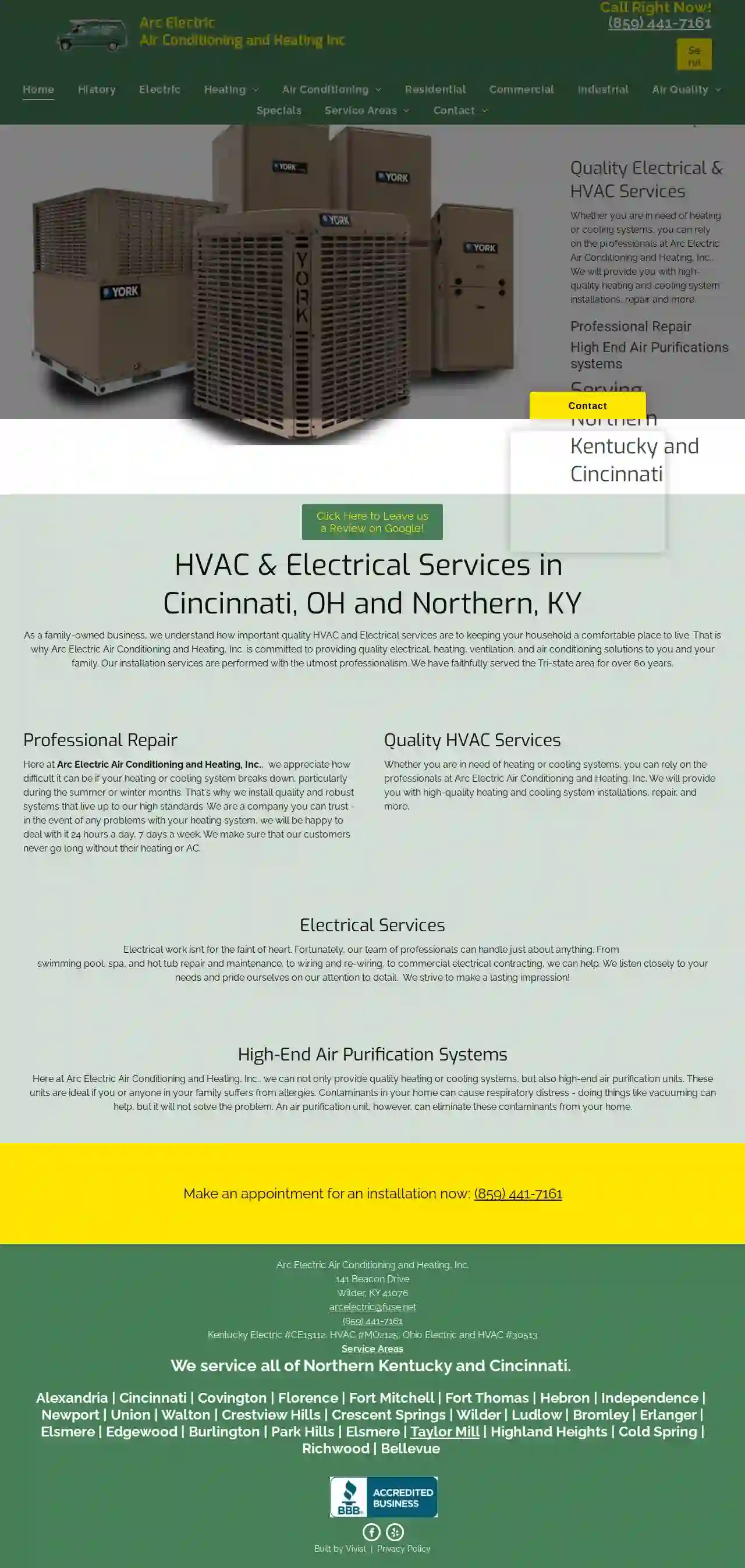 Arc Electric Air Conditioning and Heating, Inc.