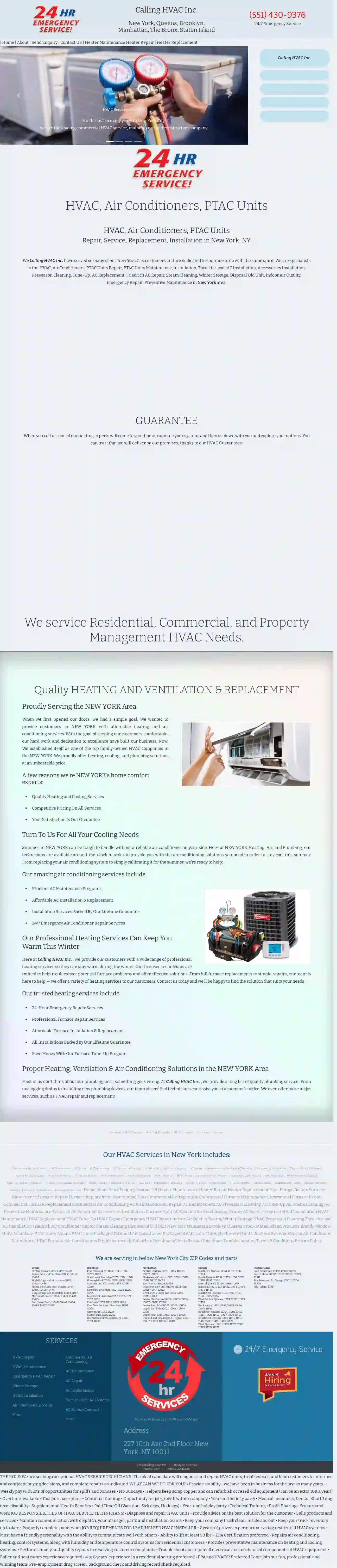 Calling HVAC New York