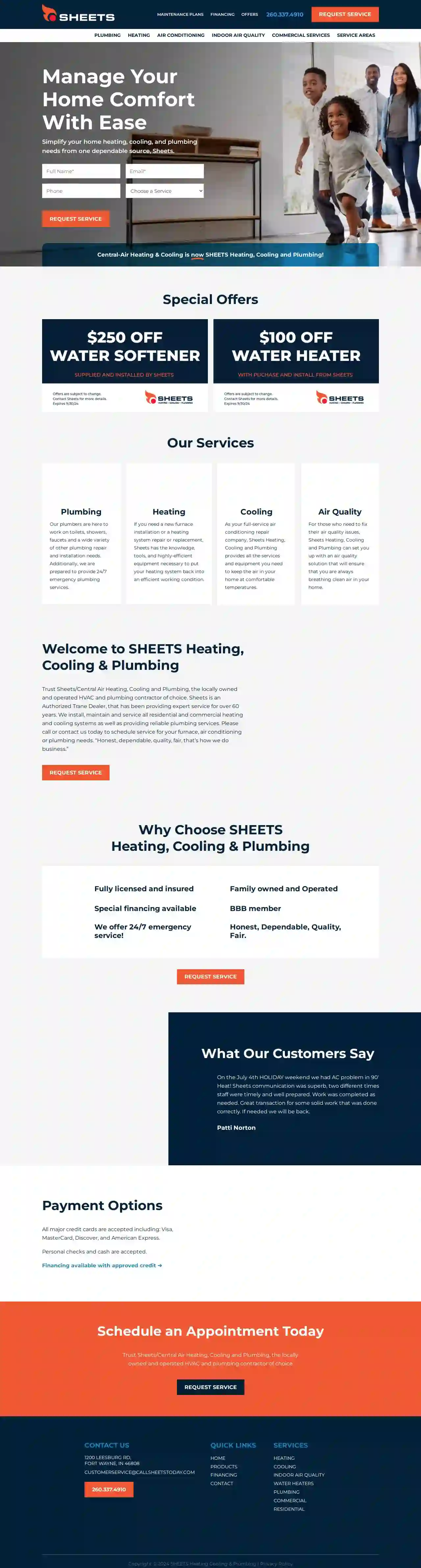 Sheets Heating, Cooling and Plumbing