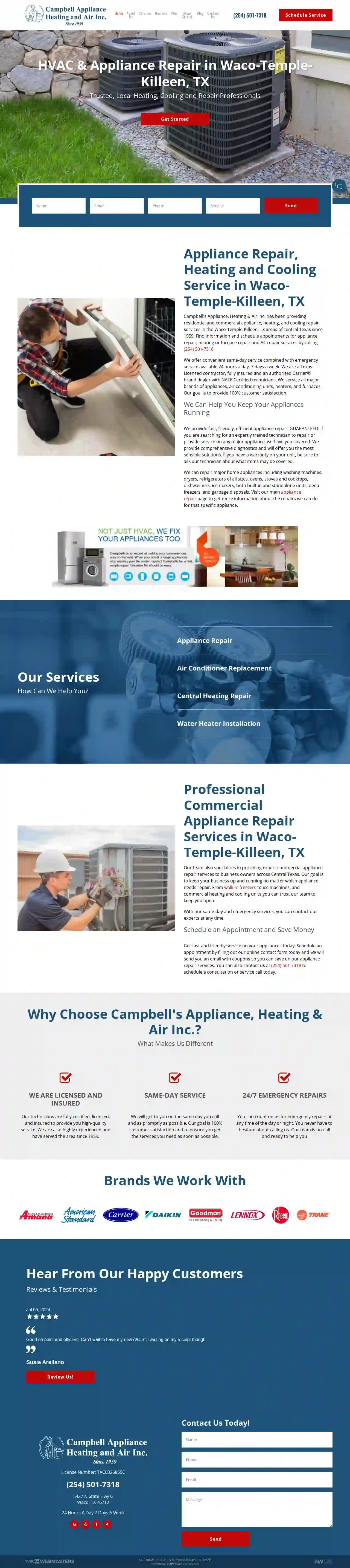 Campbell Appliance Heating And Air Inc