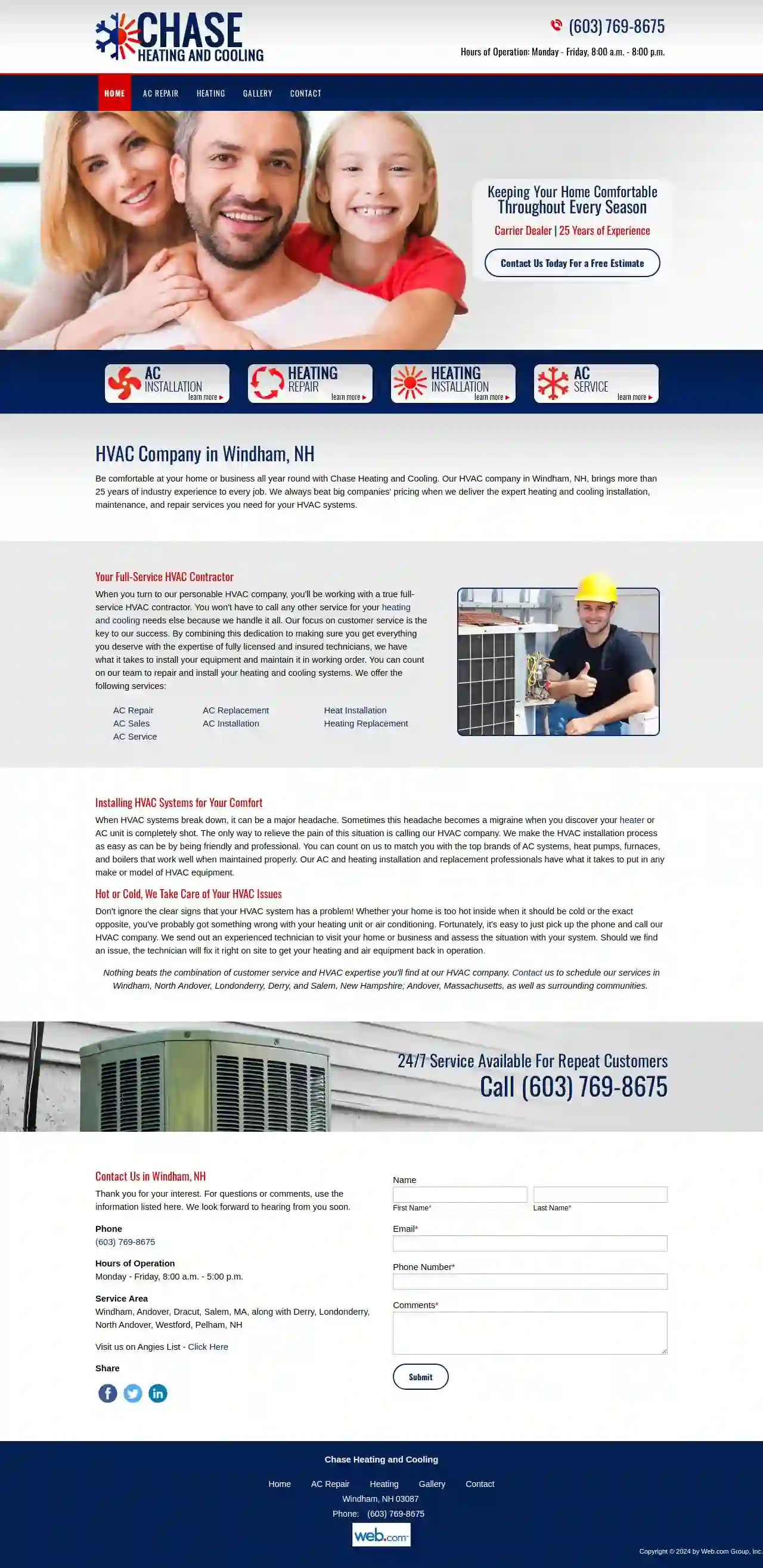 Chase Heating And Cooling INC. Owner/Operator- Erik S. Chase