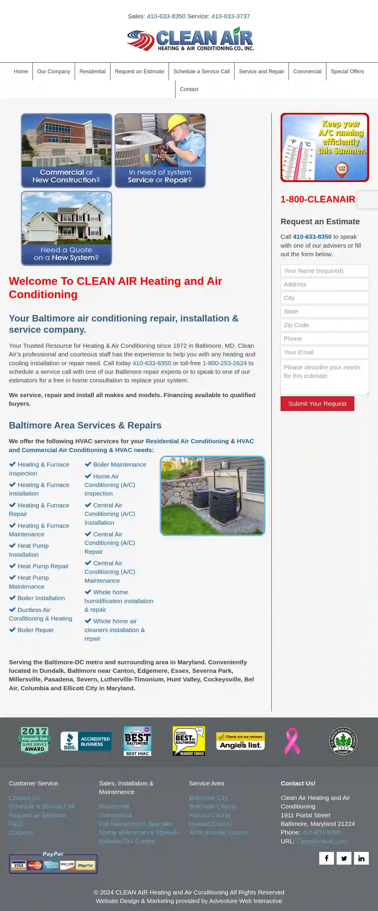 Clean Air Heating & Air Conditioning Co., Inc.