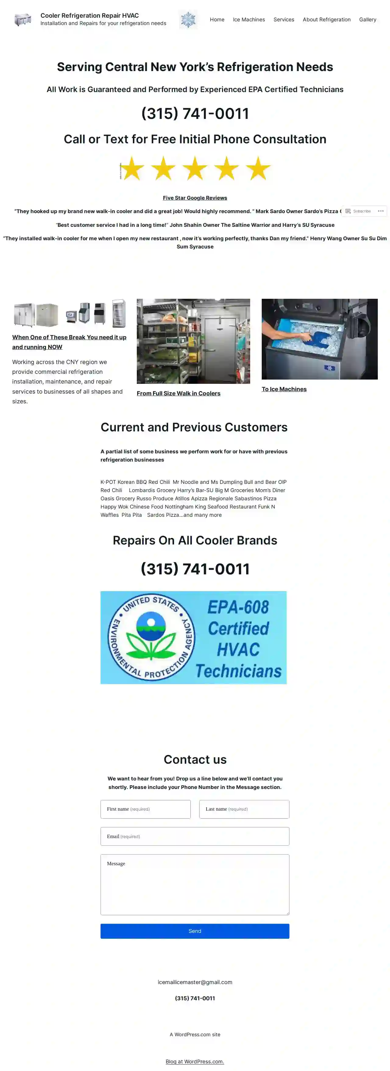 Cooler Refrigeration Repair HVAC