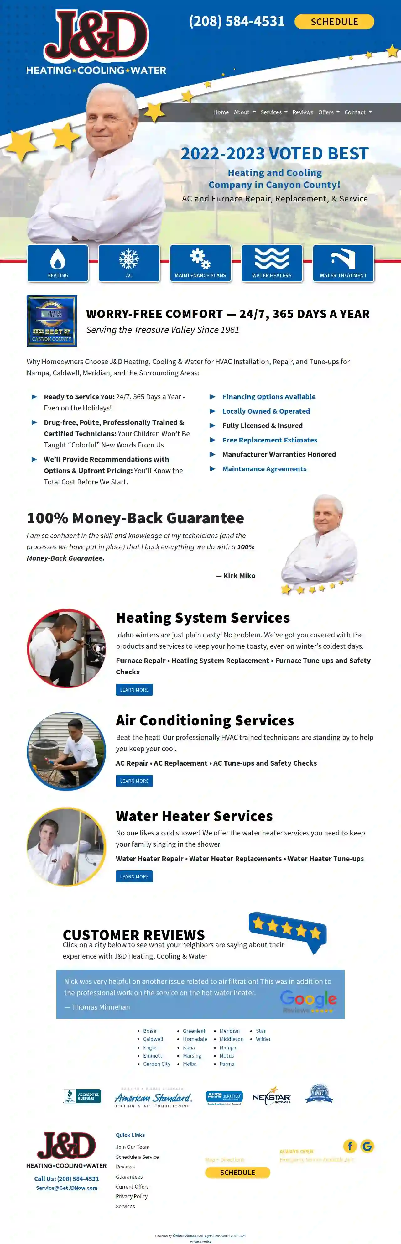 J&D Heating, Cooling, & Water