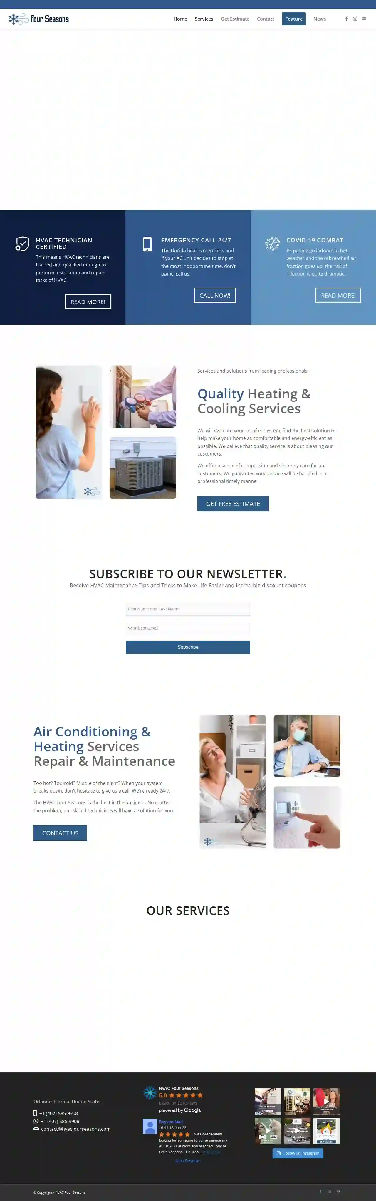 HVAC Four Seasons Cooling & Heating