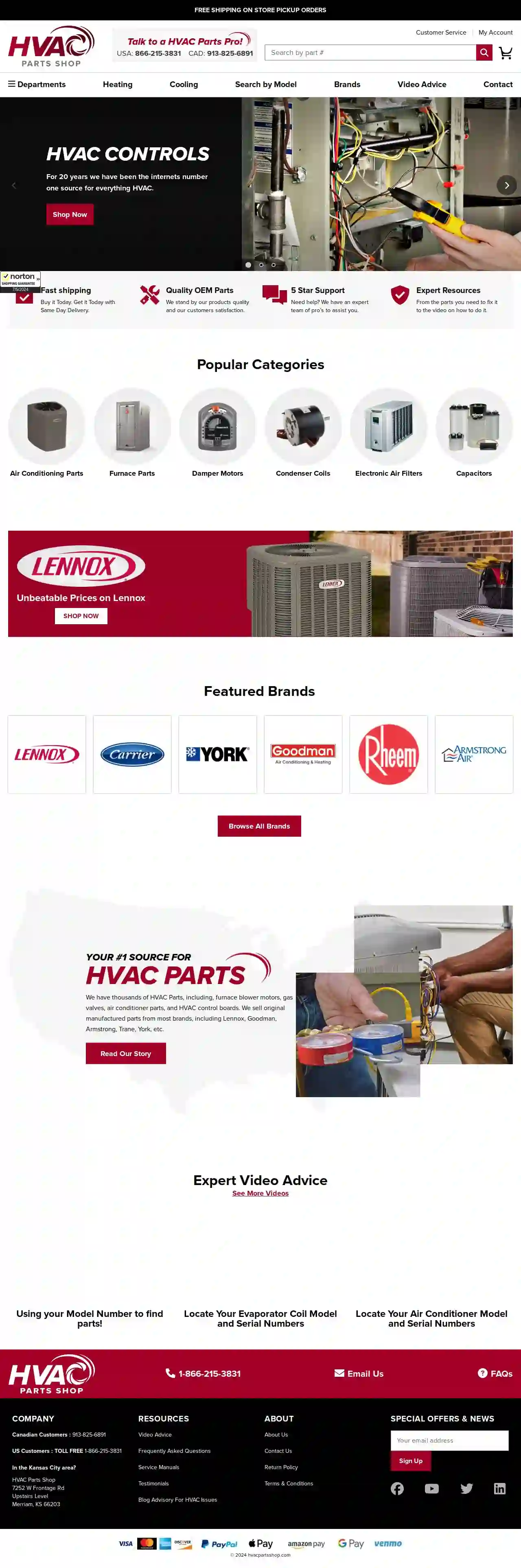 HVAC Parts Shop