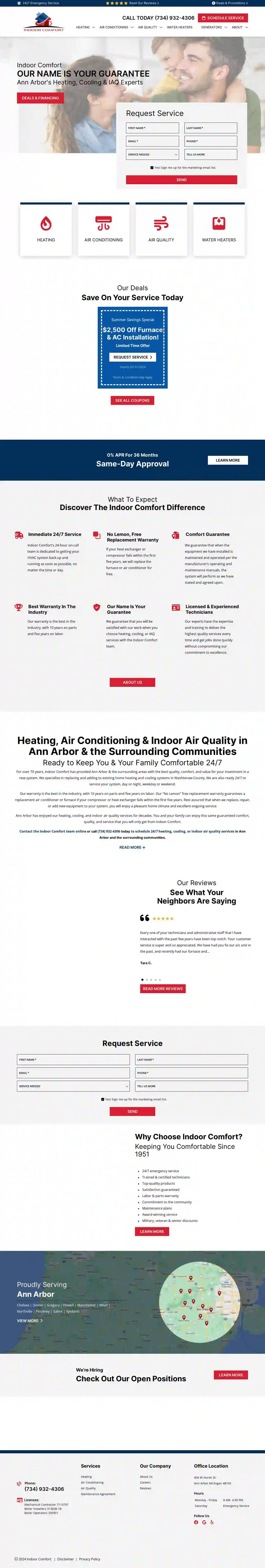 Indoor Comfort Heating & Cooling