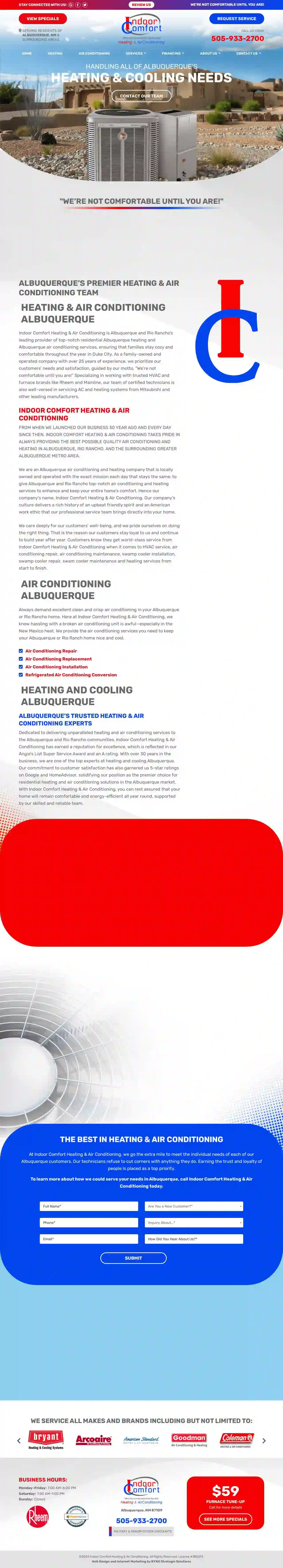 Indoor Comfort Heating & Air Conditioning