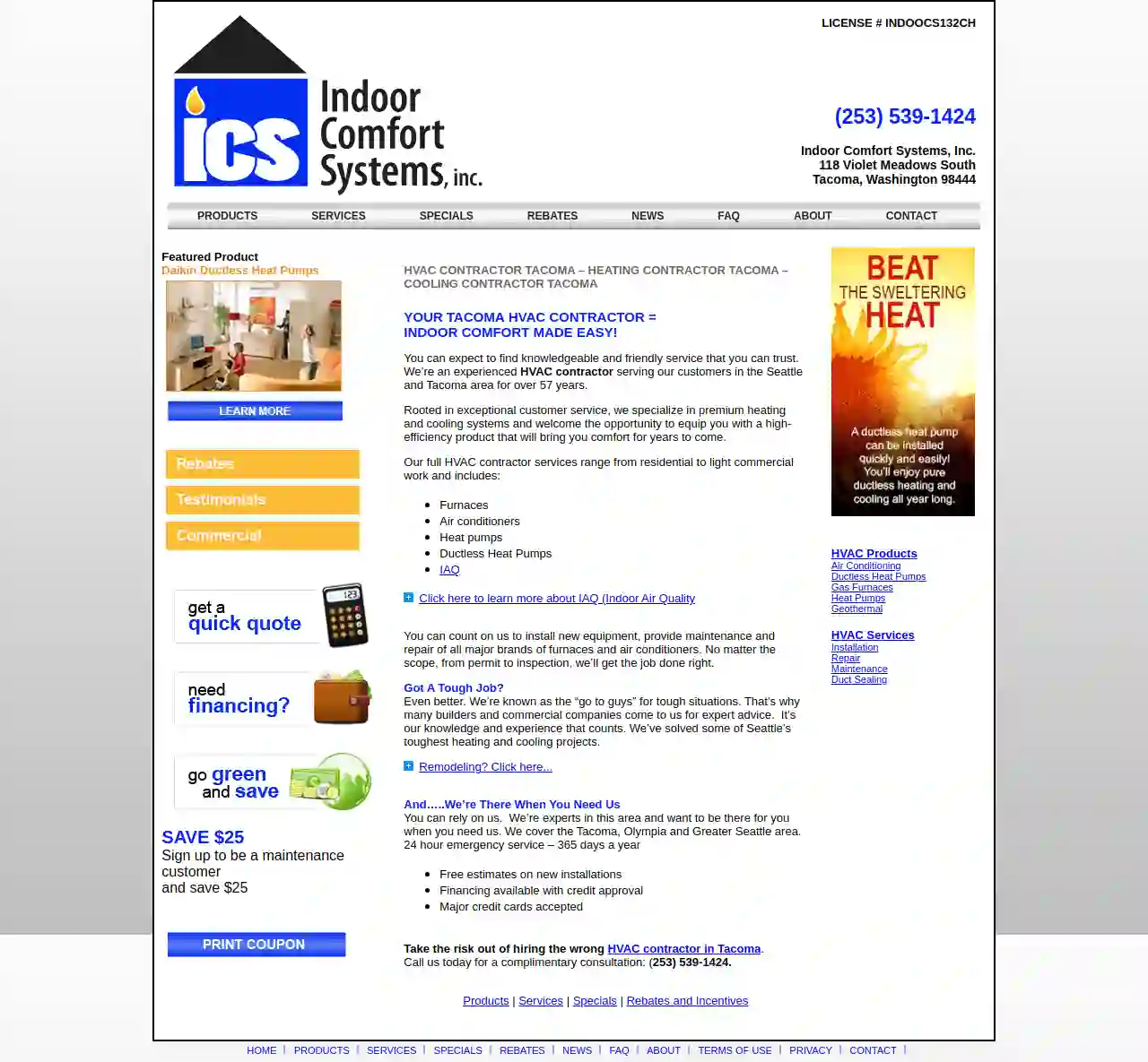 Indoor Comfort Systems Inc