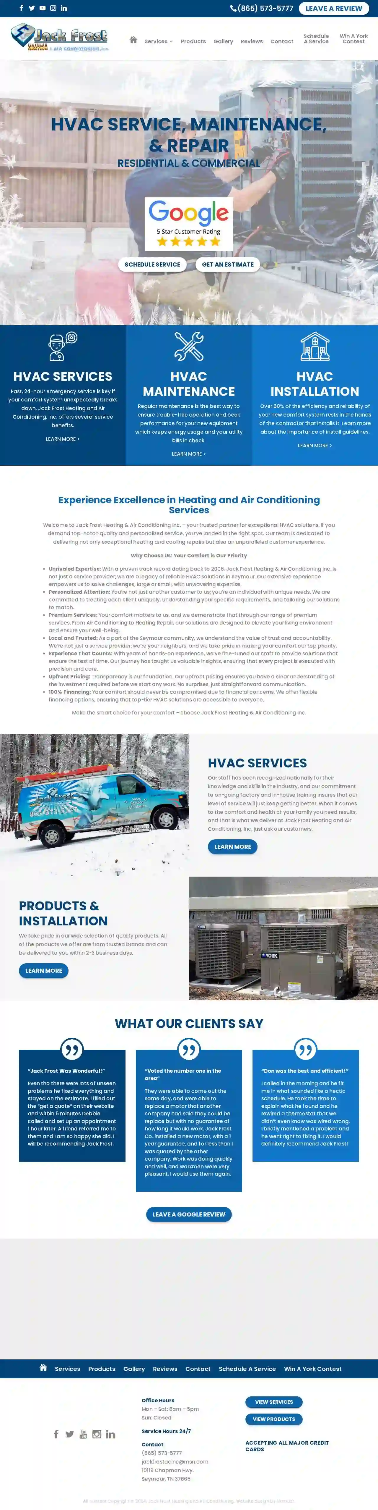 Jack Frost Heating and Air Conditioning, Inc