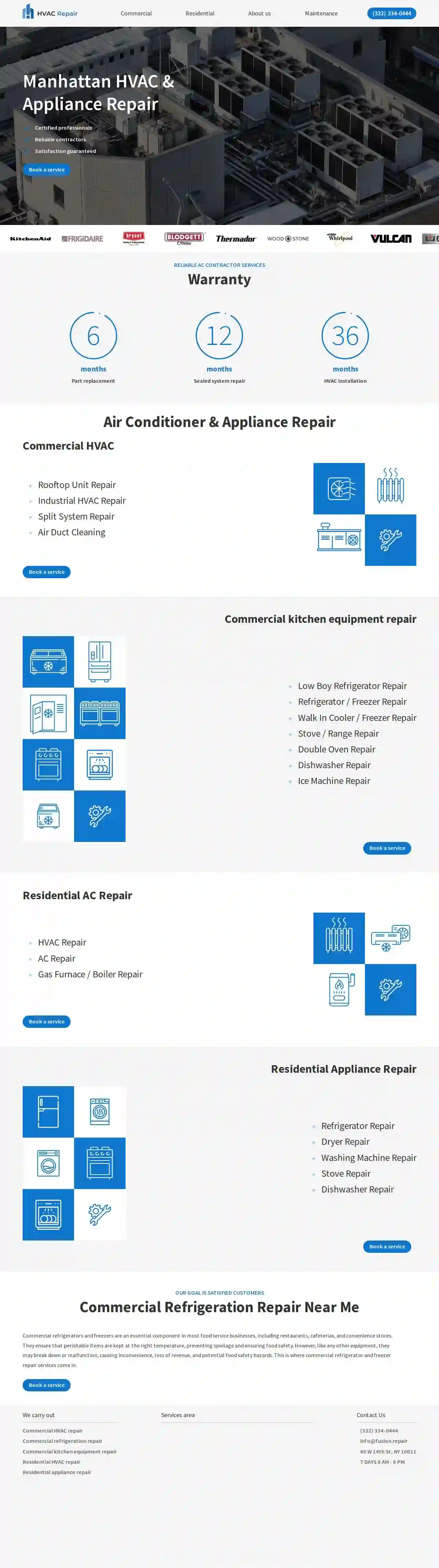 Manhattan HVAC & Appliance Repair Inc