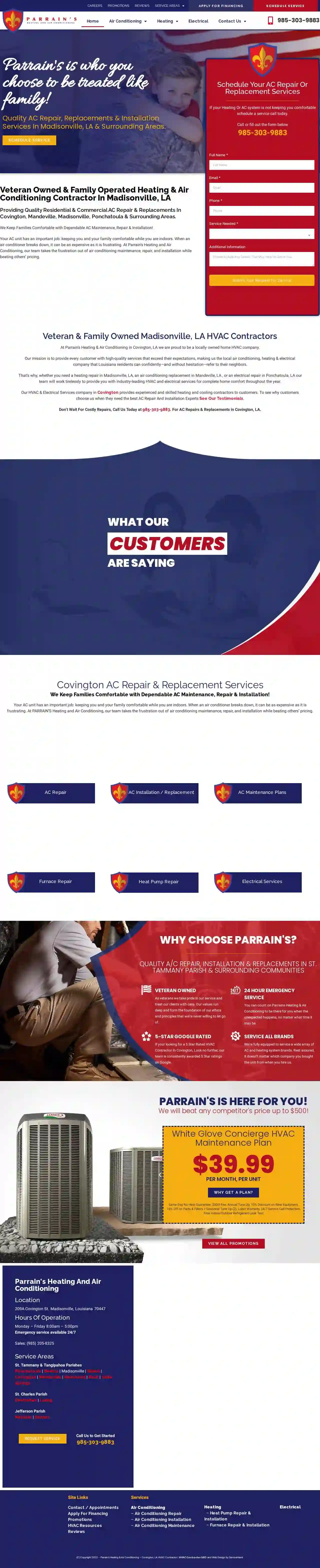 Parrain’s Heating and Air Conditioning