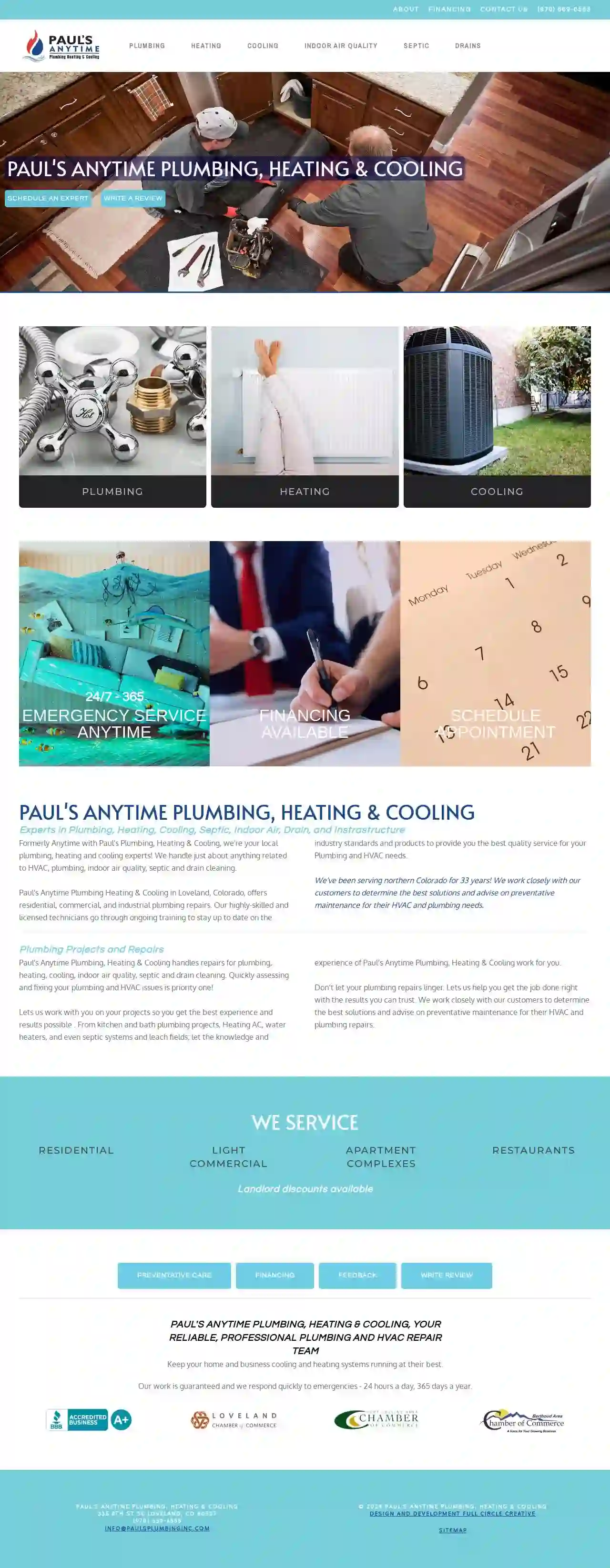 Paul's Anytime Plumbing, Heating & Cooling