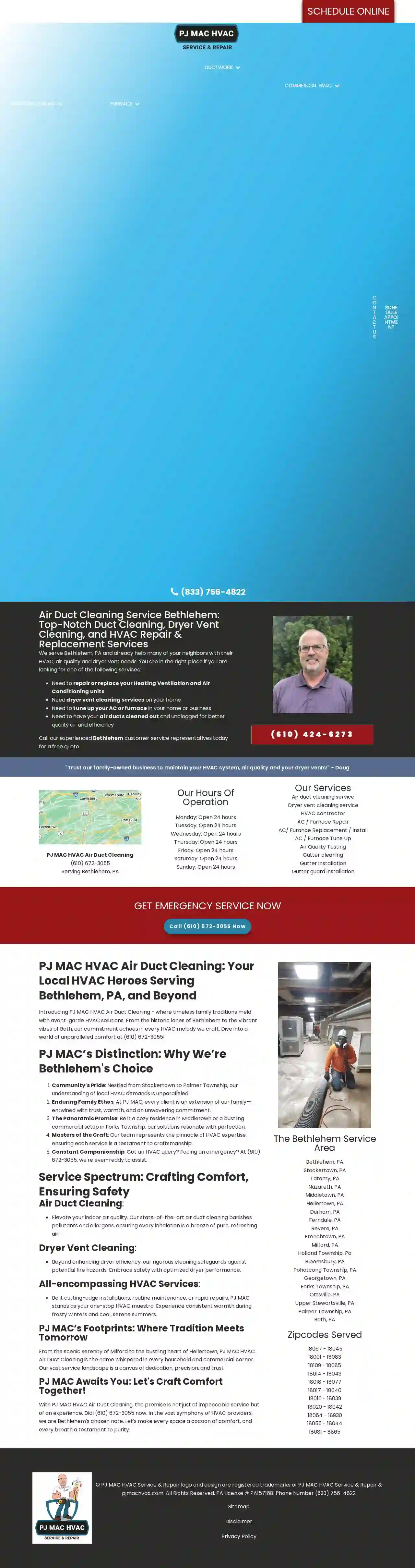 PJ MAC HVAC Service & Repair