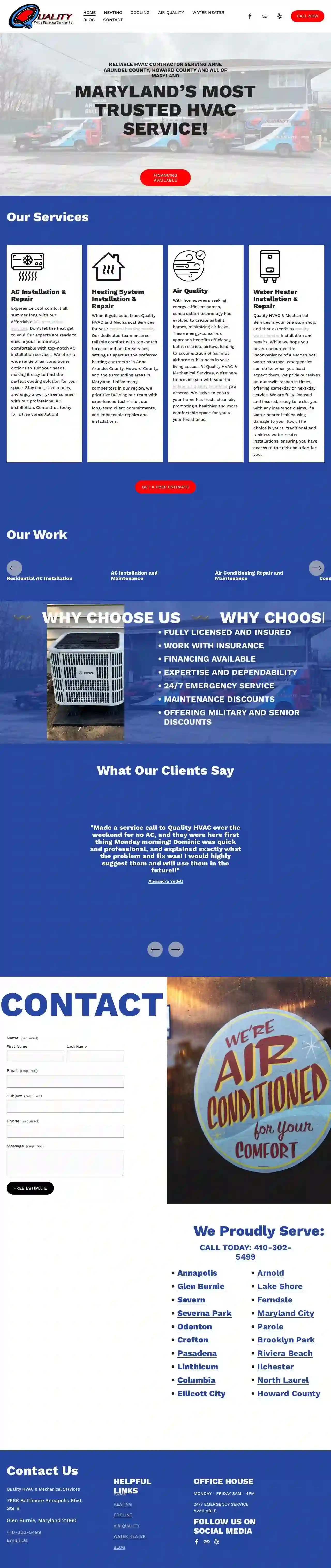 Quality HVAC Mechanical Services Inc