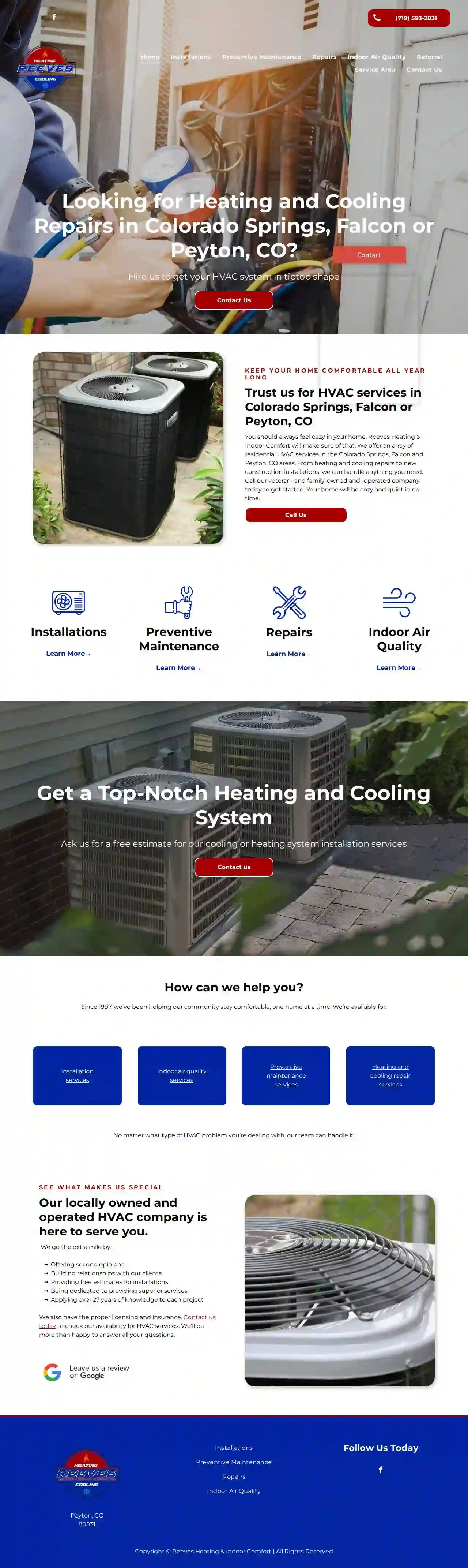 Reeves Heating & Indoor Comfort, Inc.