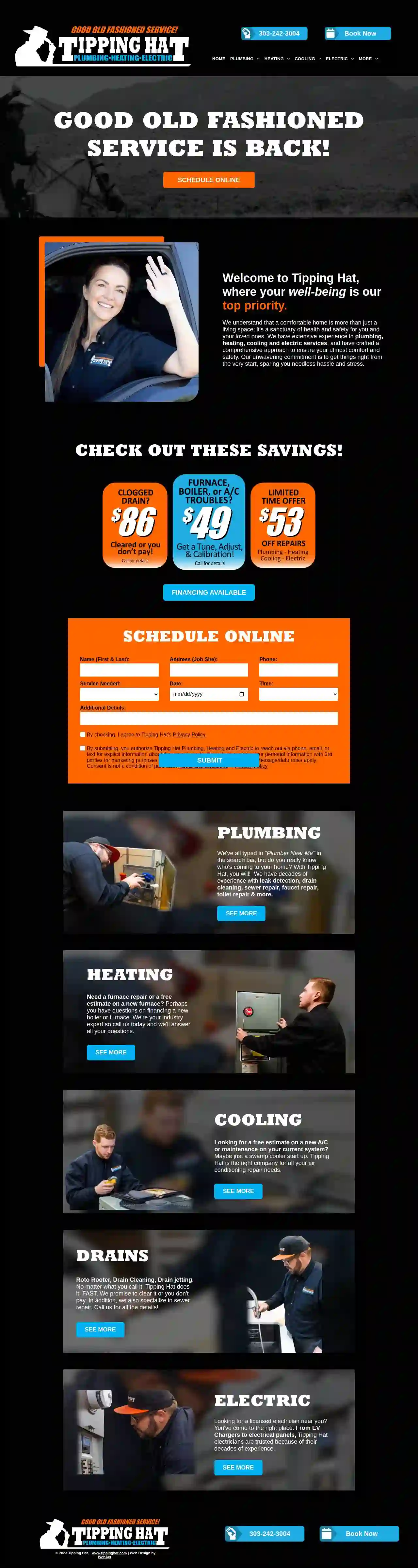 Tipping Hat Plumbing, Heating & Electric