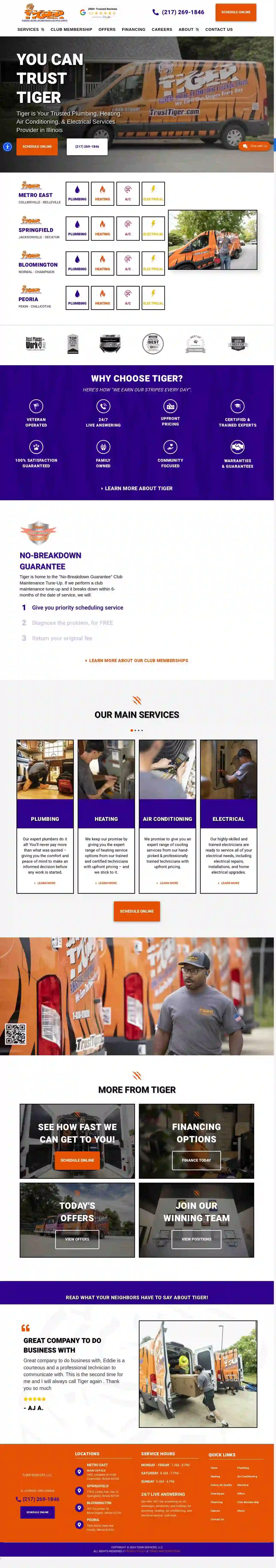 Tiger Plumbing, Heating, Air Conditioning, & Electrical Services