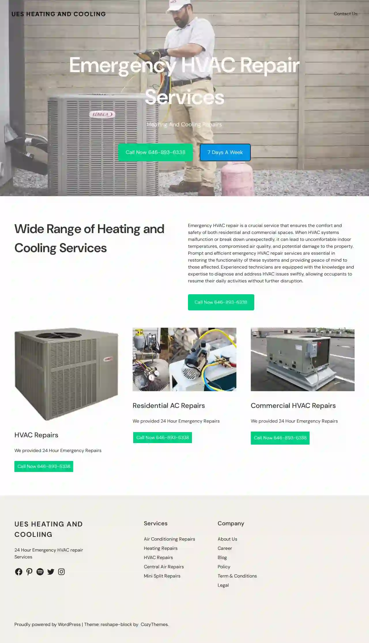 UES Heating and Cooling Services